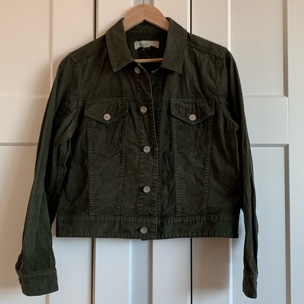 Outerknown Corduroy Jacket in Dark Olive Green